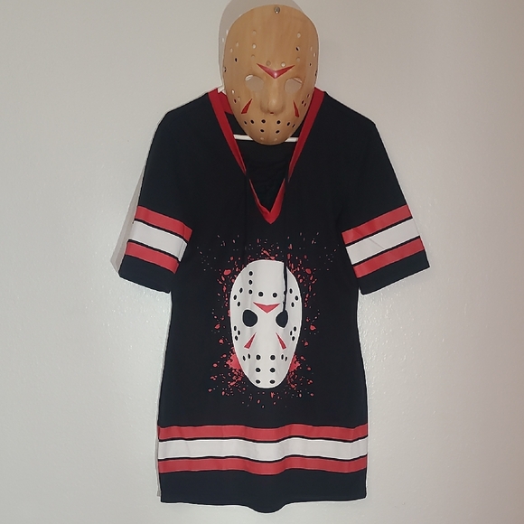 Friday The 13Th Other - Friday The 13th Black and Red  Halloween Costume Dress With Mask